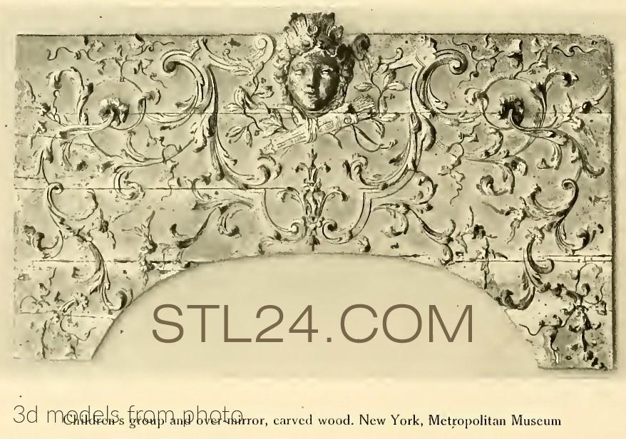 Панели резные (CARVED PANEL_1713 -  | 3D model 3DSMAX / OBJ / STL) 3D модель для ЧПУ станка